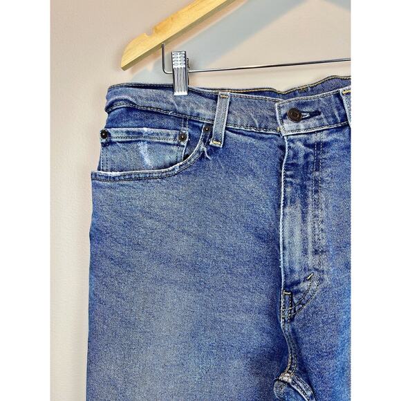 Levi Strauss 505 Straight Leg Denim Jeans Mens 36x32 Blokecore Classic Timeless - Picture 3 of 16